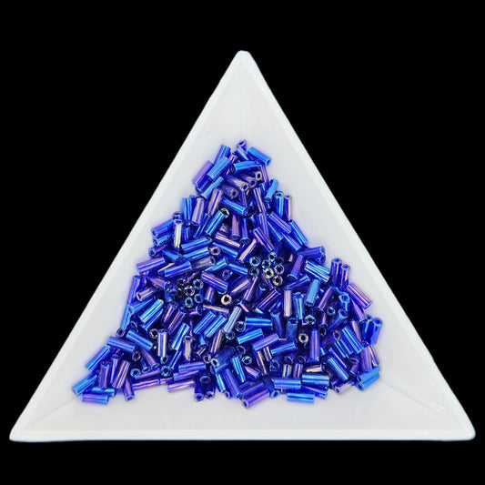 BU2-31090 , #2 Bugle 22g Transparent Blue Iridescent