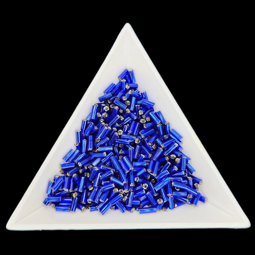 BU2-37100 , #2 Bugle 22g Silver Lined Royal Blue