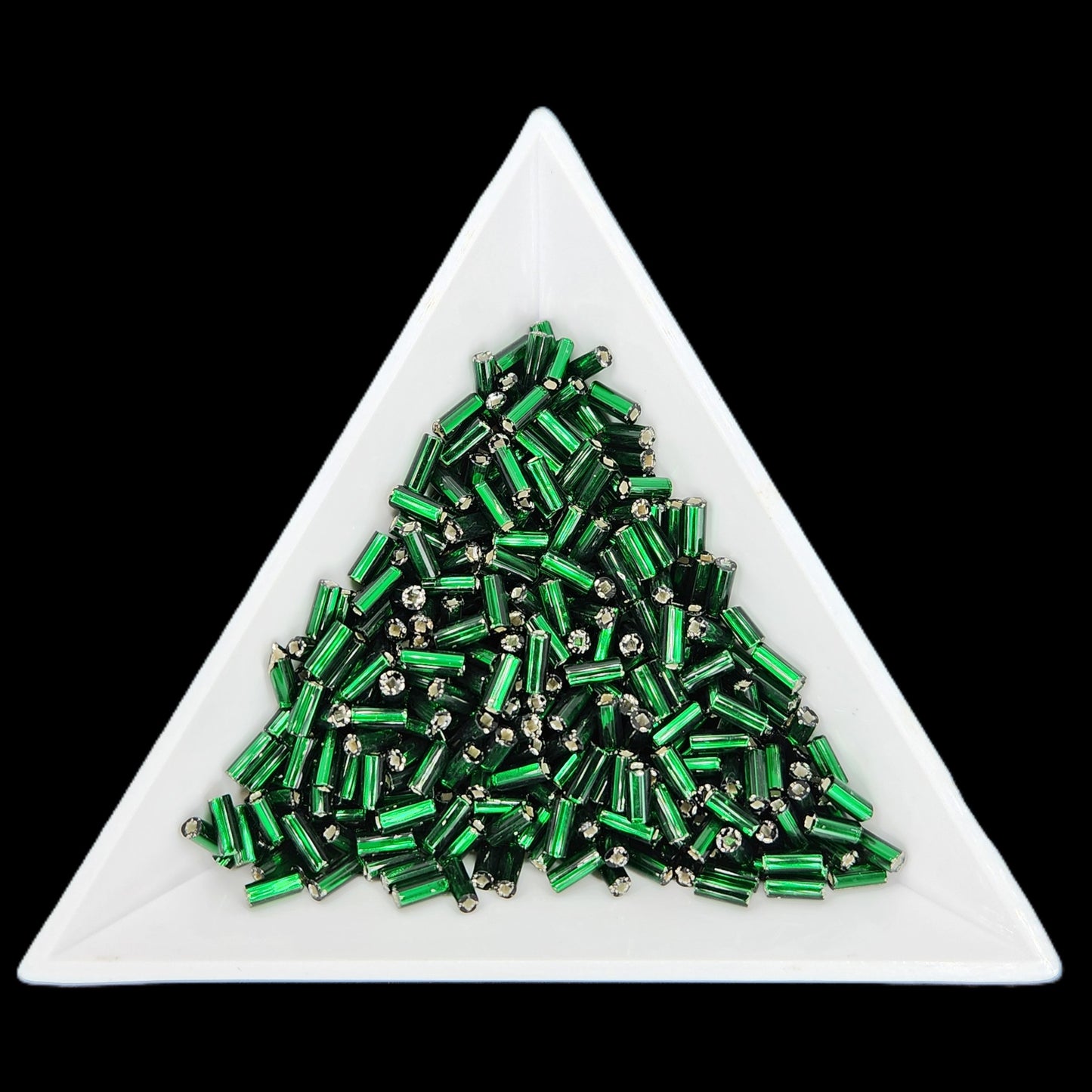 BU2-57620, #2 Bugle 22g Silver Lined Green