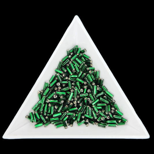 BU2-57620, #2 Bugle 22g Silver Lined Green