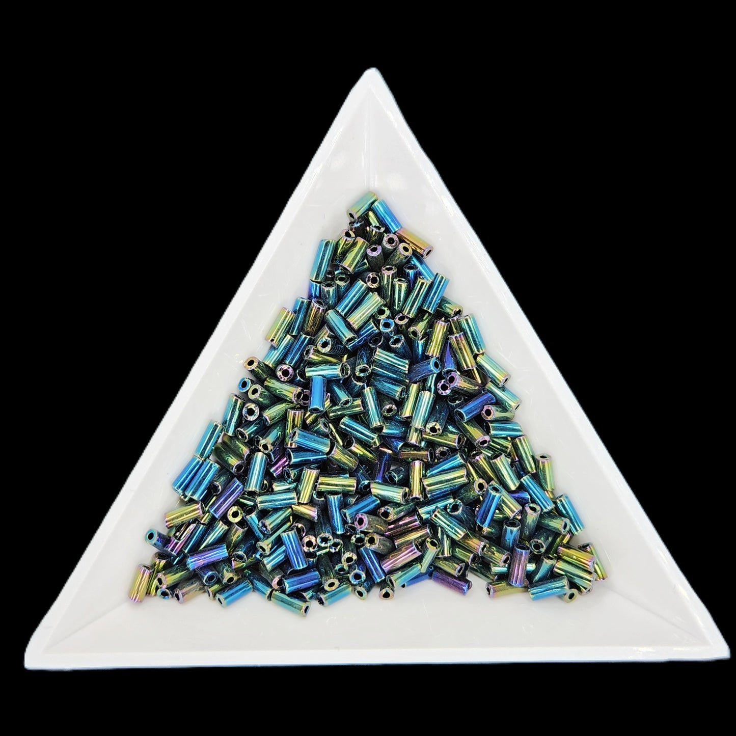 BU2-59155, #2 Bugle 22g Opaque Green Iris