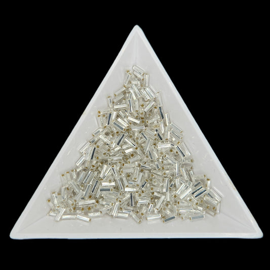 BU2-78102, #2 Bugle 22g Silver Lined Crystal