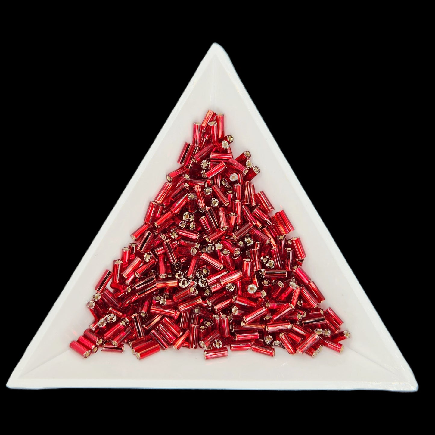 BU2-97090, #2 Bugle 22g Silver Lined Light Red