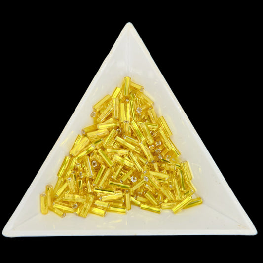 BU3-02038 , #3 Bugle 22g Silver Lined Golden Yellow