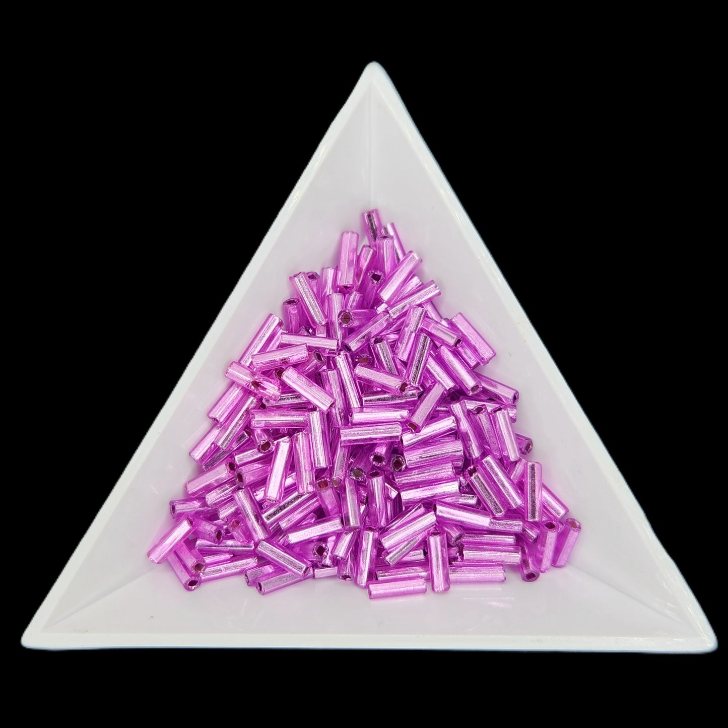 BU3-18228, #3 Bugle 22g Silver Lined Mauve Dyed