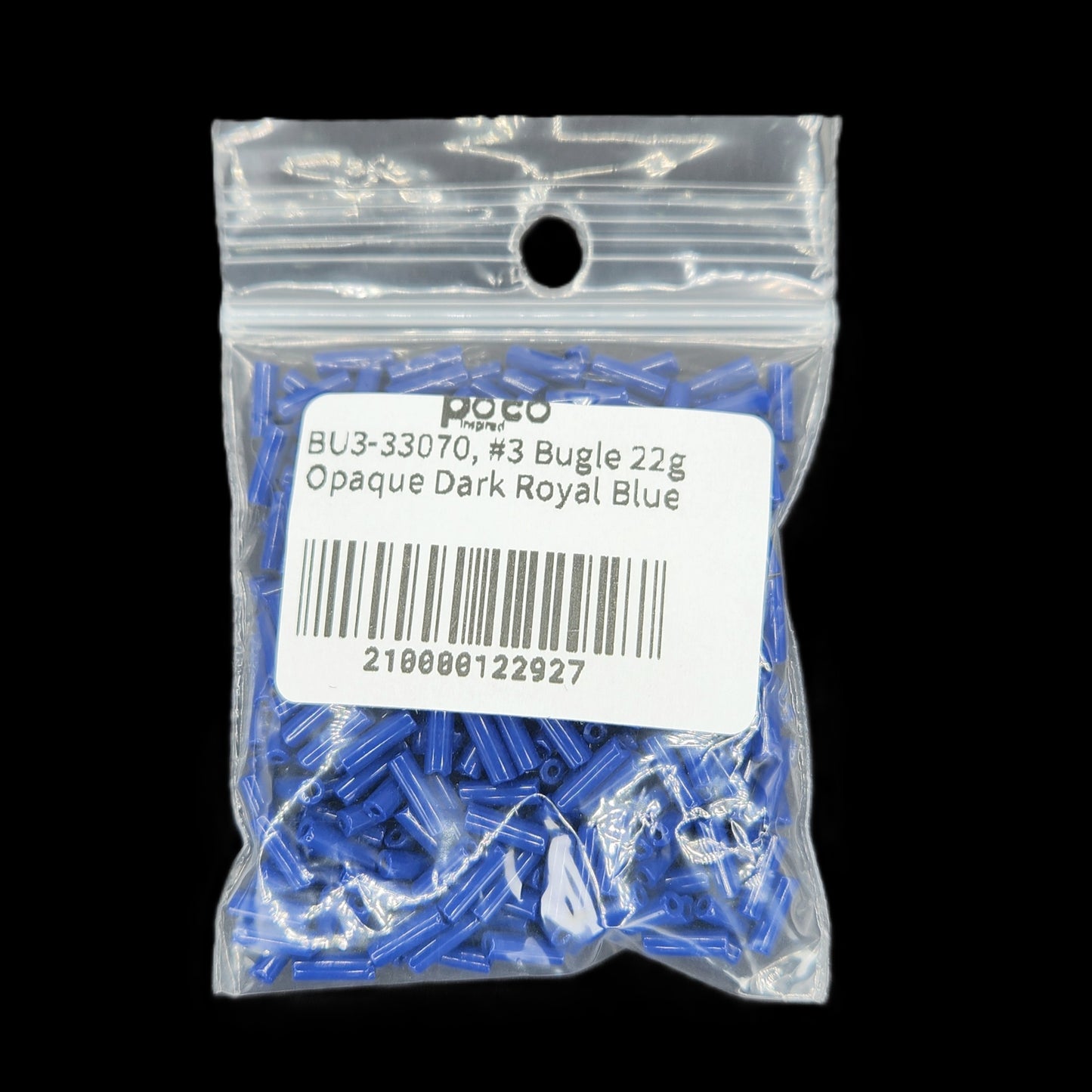 BU3-33070, #3 Bugle 22g Opaque Dark Royal Blue