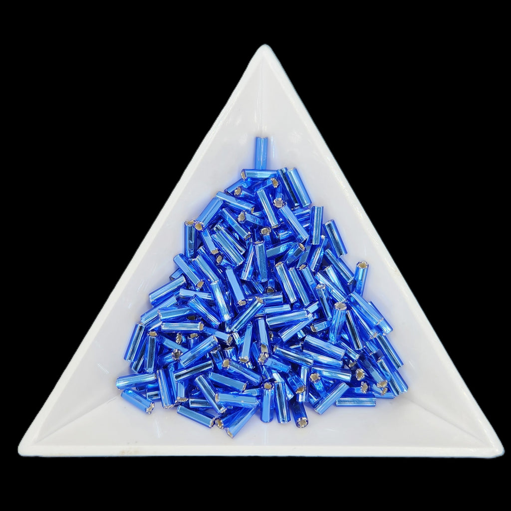 BU3-37050, #3 Bugle 22g Silver Lined Medium Blue