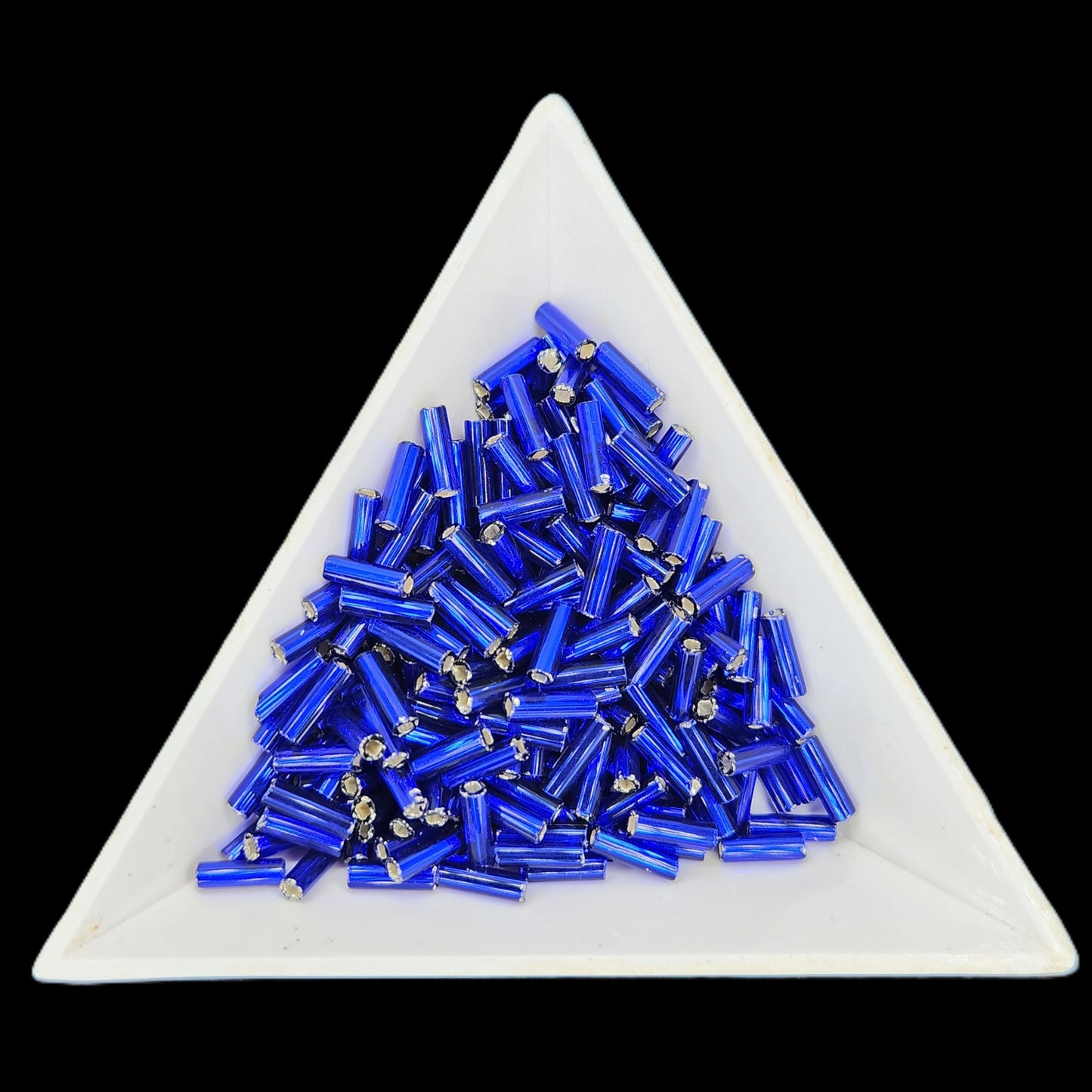 BU3-37100, #3 Bugle 22g Silver Lined Royal Blue