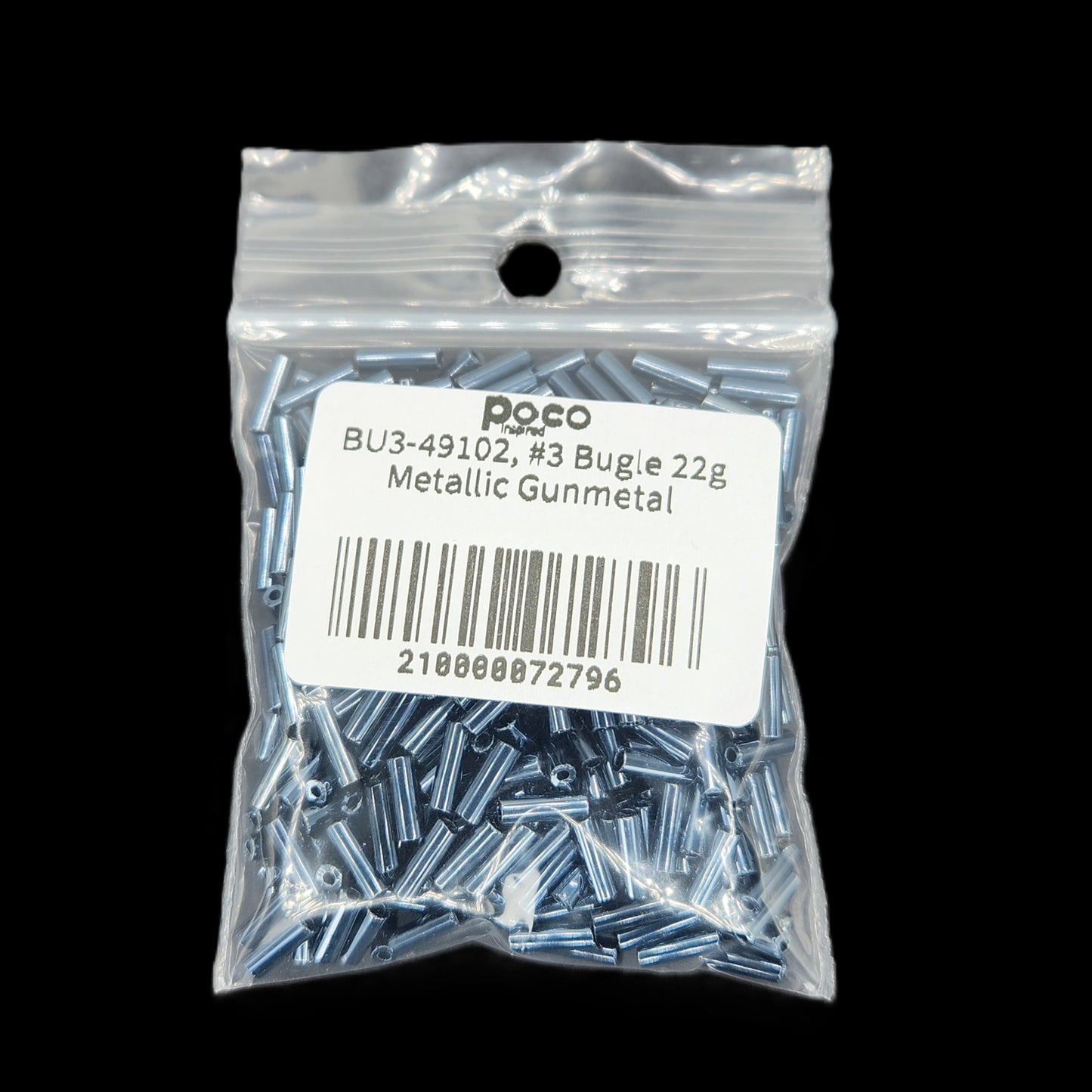 BU3-49102, #3 Bugle 22g Metallic Gunmetal