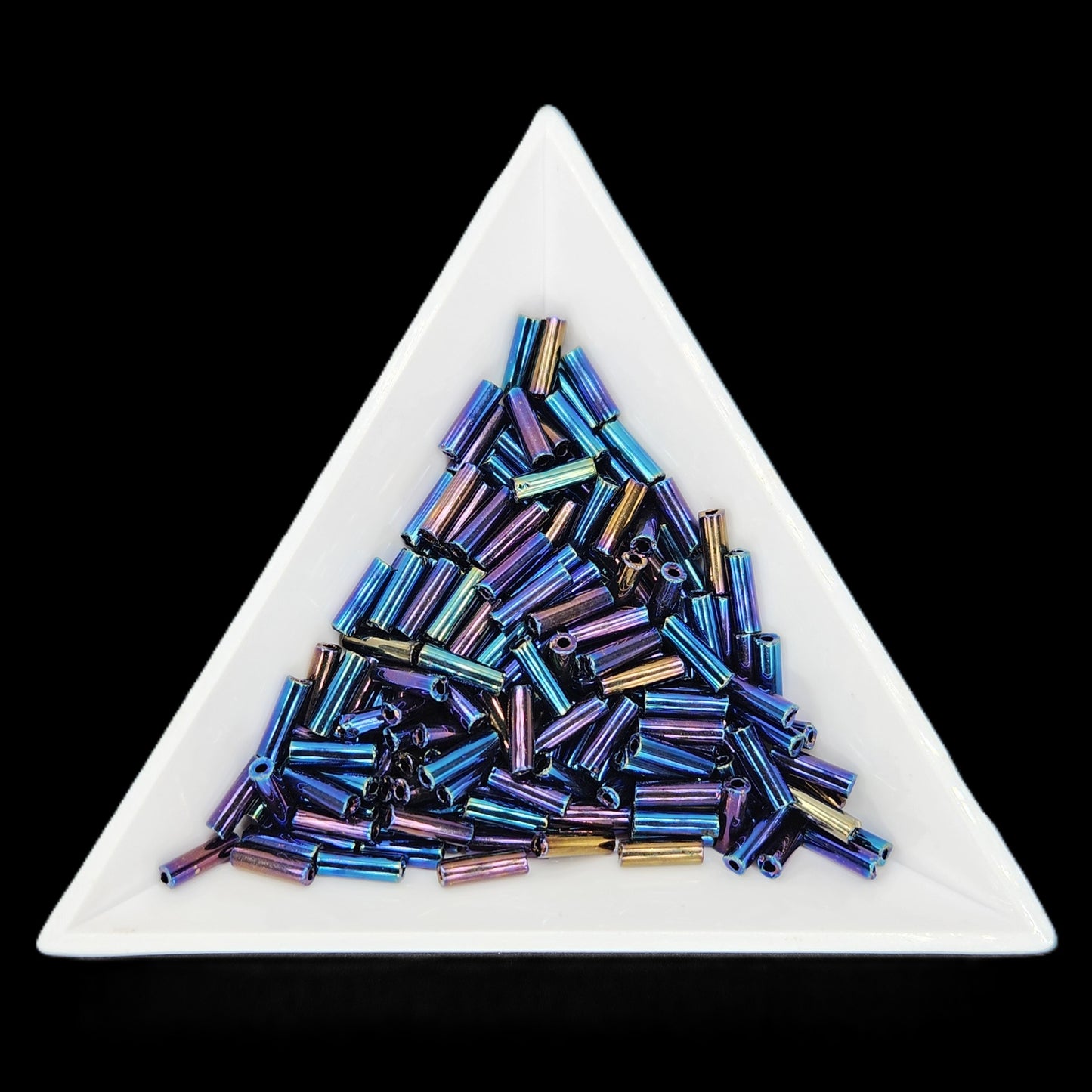 BU3-59135, #3 Bugle 22g Opaque Navy Blue Iris