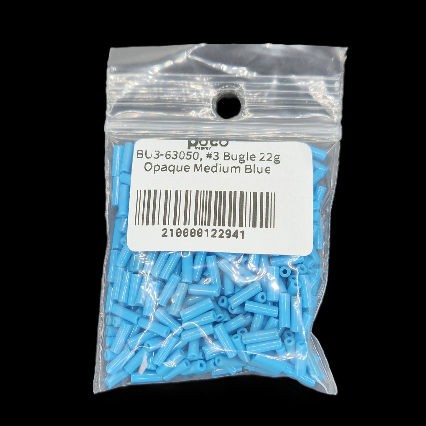 BU3-63050, #3 Bugle 22g Opaque Medium Blue
