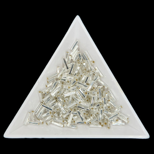 BU3-78102, #3 Bugle, 22g Silver Lined Crystal
