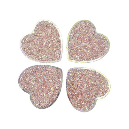Resin Cab - Heart Large, Druzy