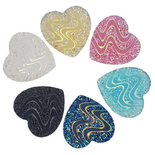 Resin Cab - Heart Large, Waves