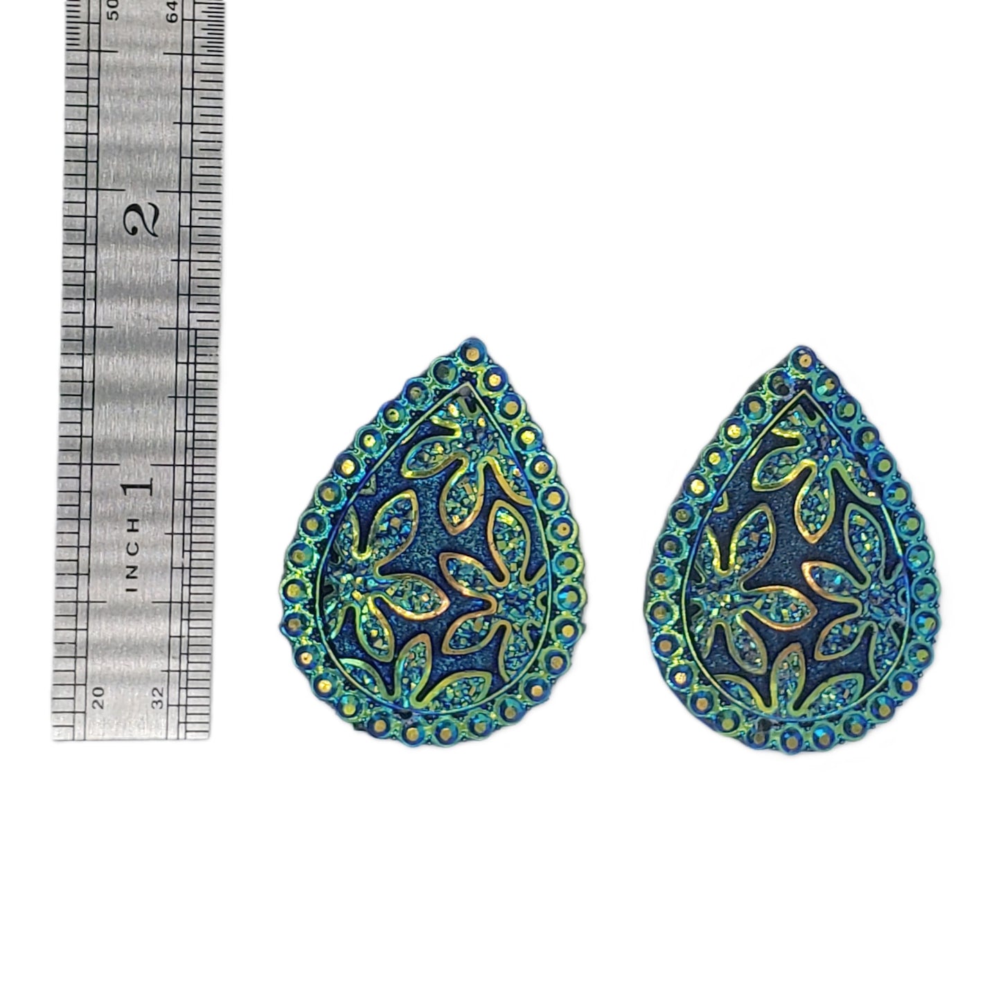 Resin Cab - Teardrop Large, Flower