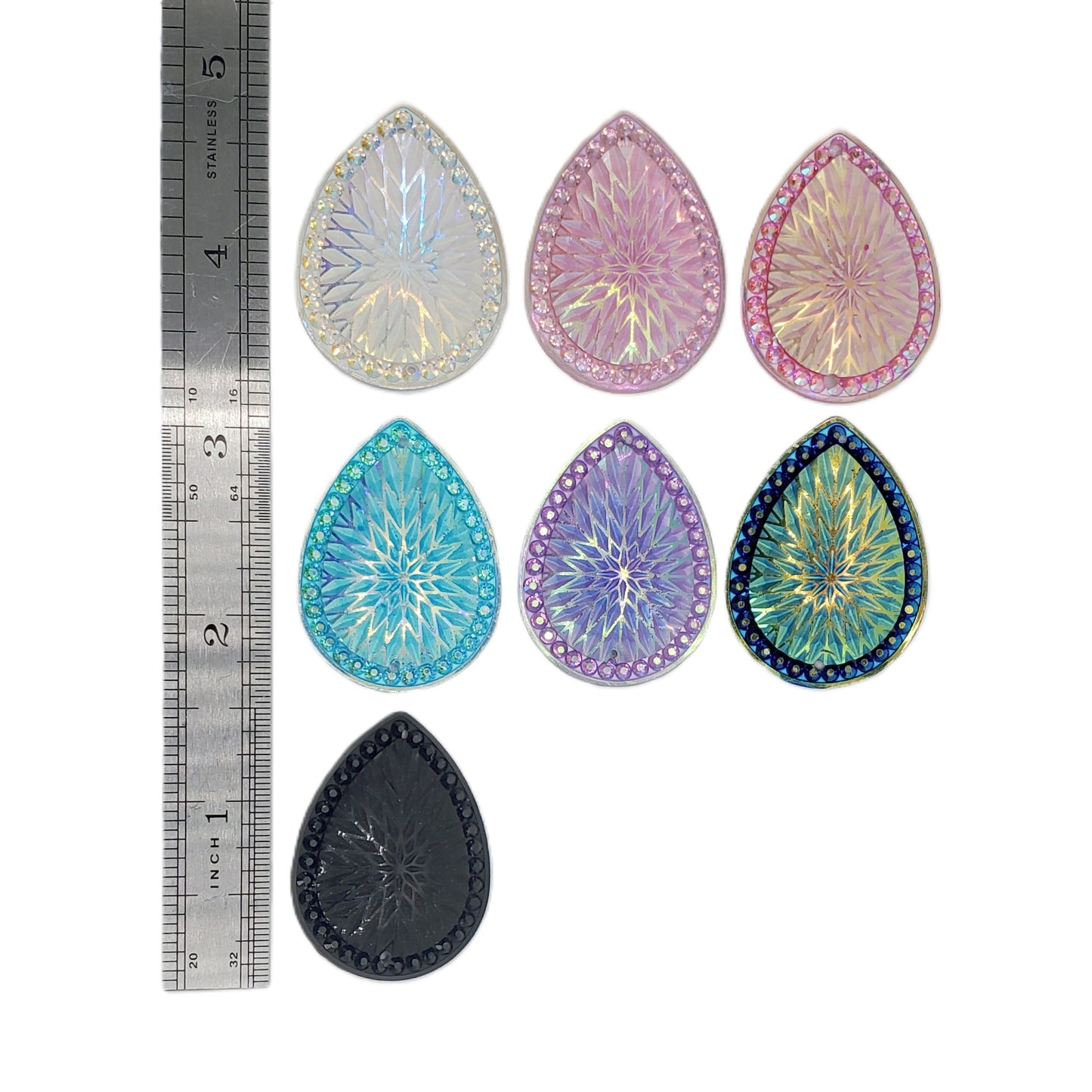 Resin Cab - Teardrop Large, Snowflake