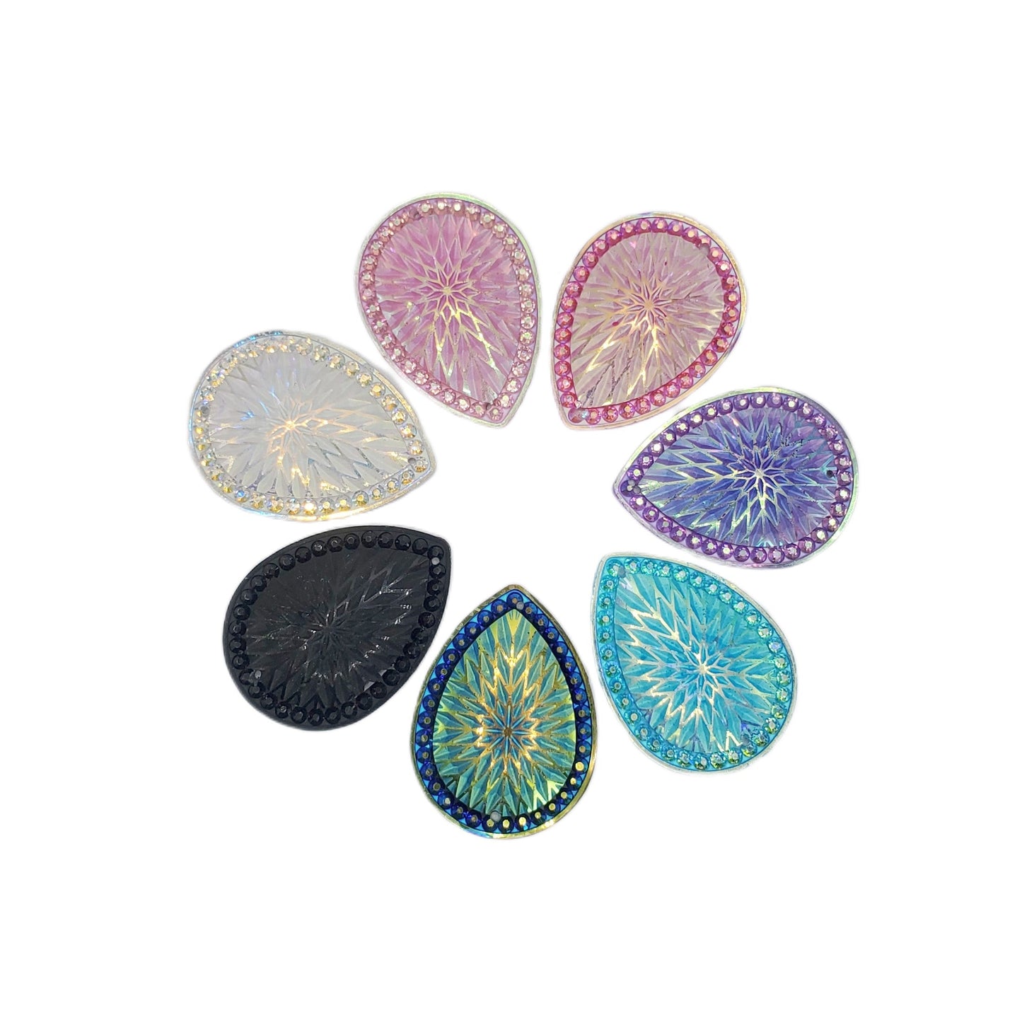 Resin Cab - Teardrop Large, Snowflake