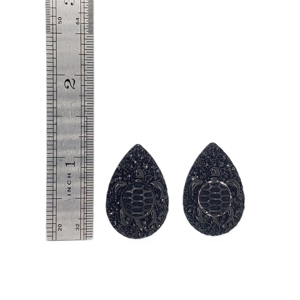 Resin Cabochon, Teardrop Medium, Turtle