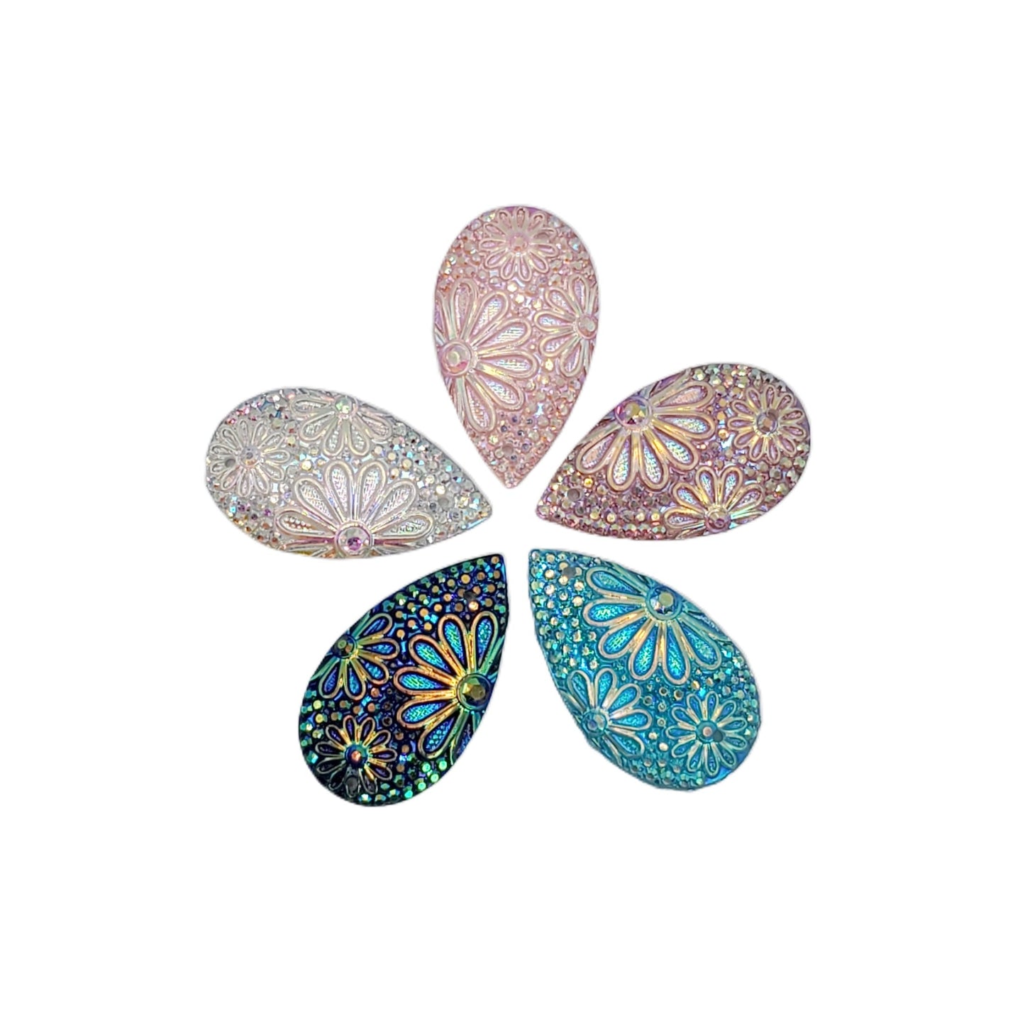 Resin Cab - Waterdrop Medium, Flower
