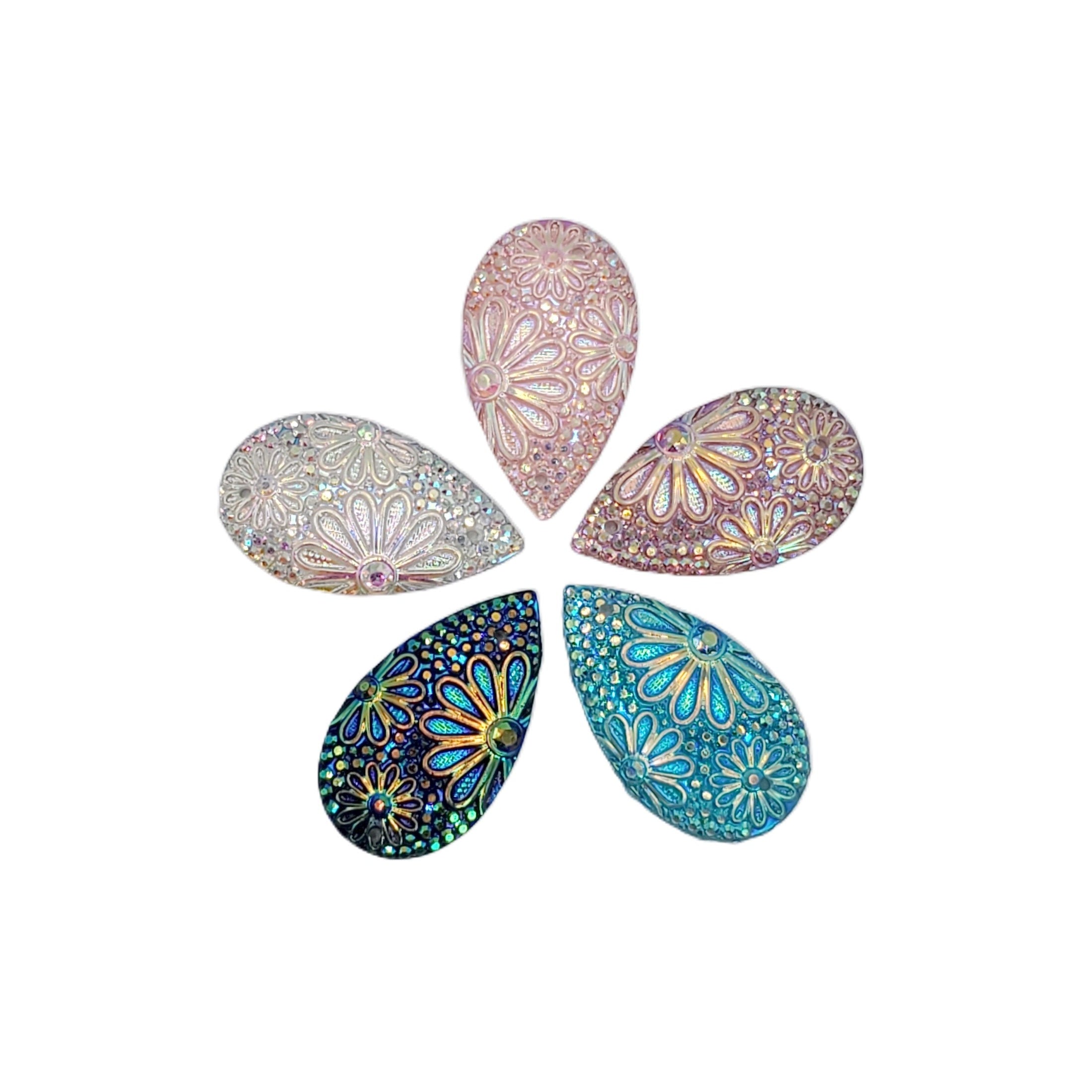 Resin Cab - Waterdrop Medium, Flower