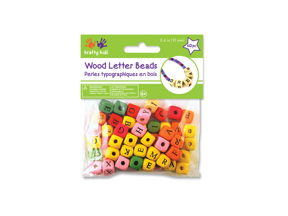 Wooden Alphabet Beads