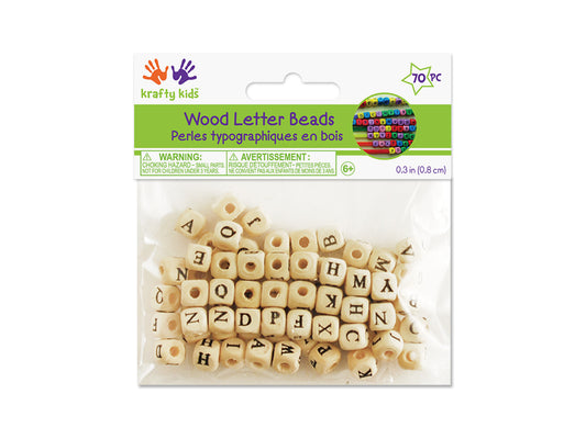 Wooden Alphabet Beads
