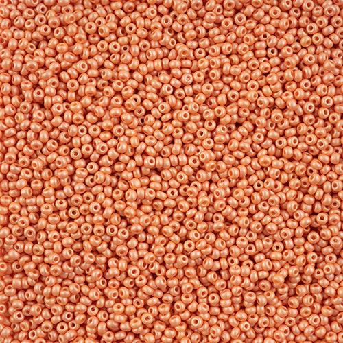 10-42104, Czech 22g PermaLux Dyed Chalk Apricot - PoCo Inspired