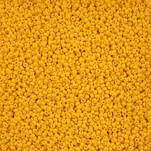 10-42123, Czech 22g PermaLux Dyed Chalk Dk. Yellow Matte - PoCo Inspired