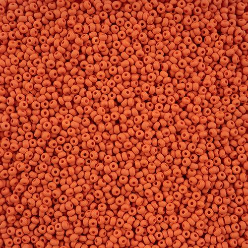 10-42125, Czech 22g PermaLux Dyed Chalk Orange Matte - PoCo Inspired