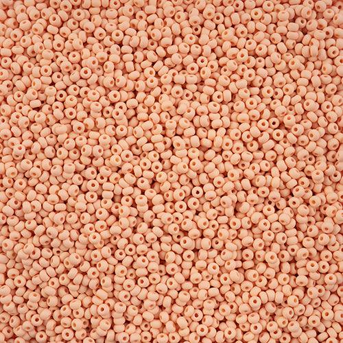 10-42126, Czech 22g PermaLux Dyed Chalk Apricot Matte - PoCo Inspired