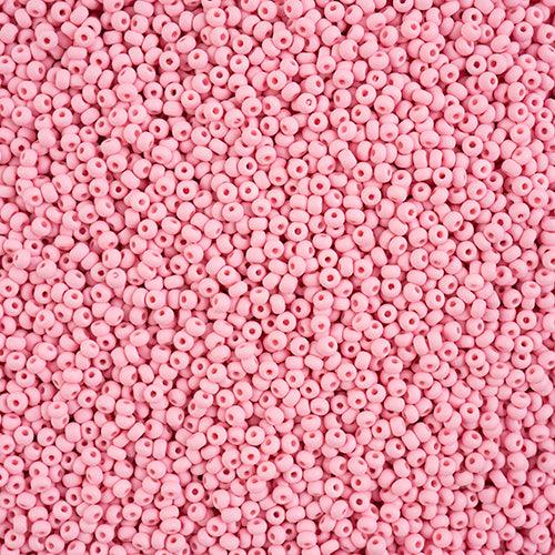 10-42131, Czech 22g PermaLux Dyed Chalk Lt. Pink Matte - PoCo Inspired
