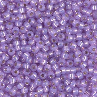 8-574, Miyuki 22g Silver Lined Lilac Opal