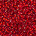 11-10, Miyuki 22g Silver Lined Flame Red