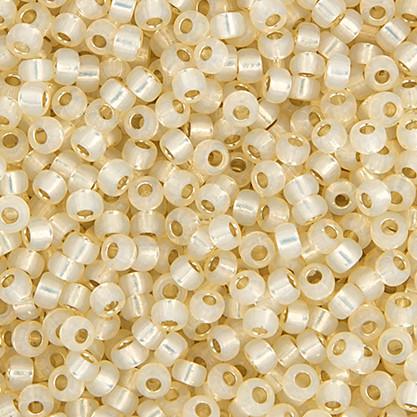 11-577, Miyuki 22g Silver Lined Buttercream Alabaster
