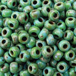 6-4514, Miyuki 20g Matte Picasso Seafoam Green