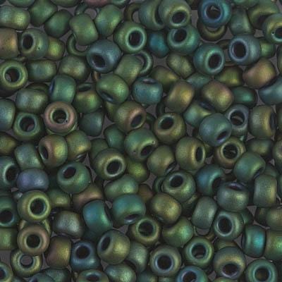 8-2066, Miyuki 22g Matte Metallic Dark Green Iris