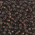 6-135S, Miyuki 20g Silver Lined Dark Brown