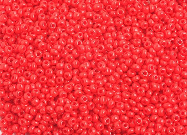 10-01024, Czech 22g  Opaque Light Red
