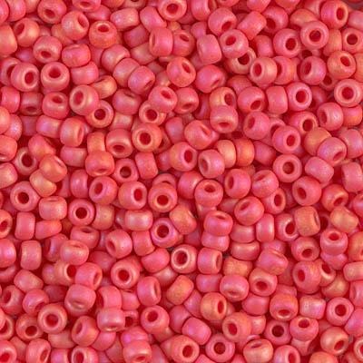 8-407FR, Miyuki 22g Matte Opaque Vermillion Red AB