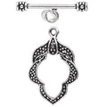 Toggle, Fancy Flower Oval 26x24mm