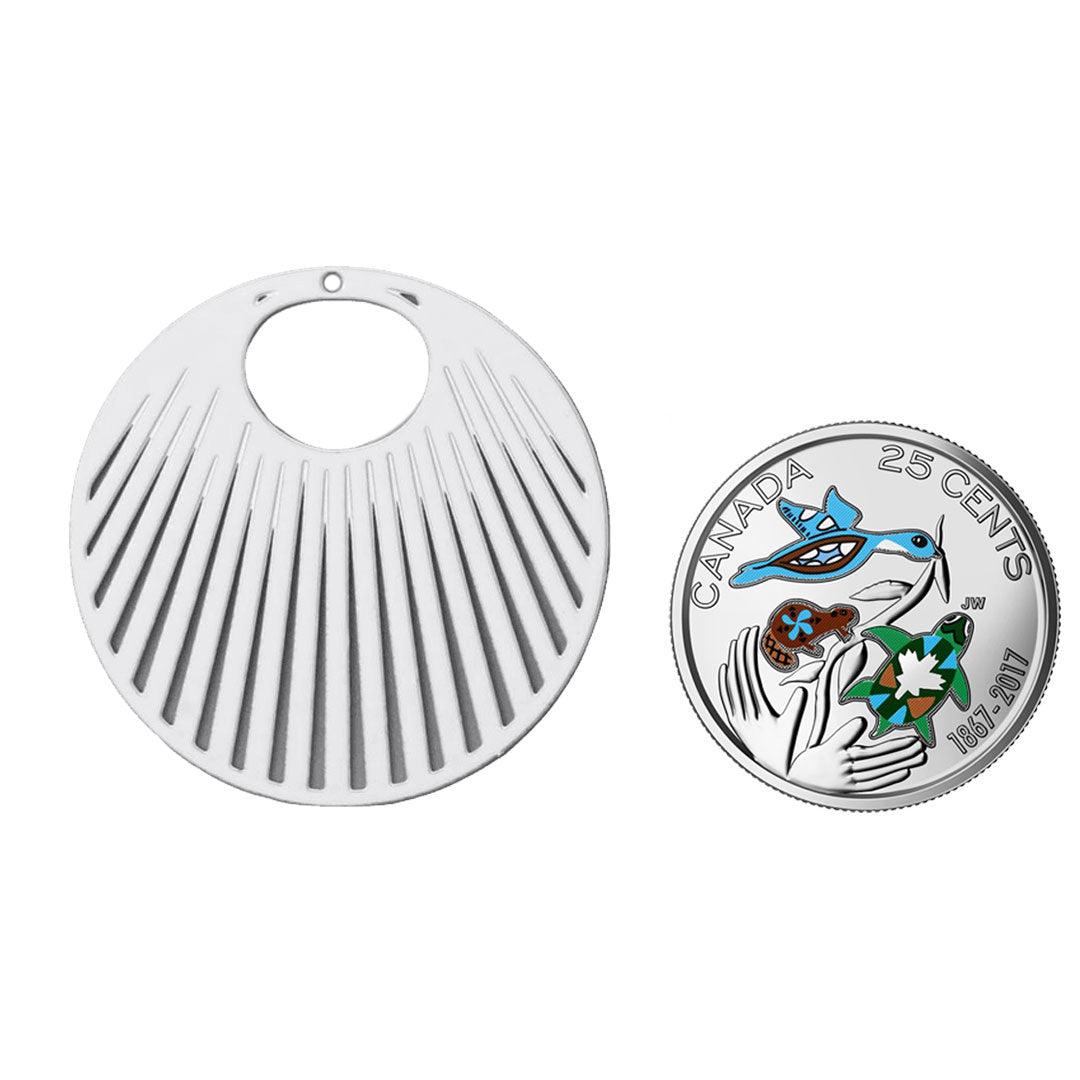 Charm Metal Painted Circle Fan - PoCo Inspired