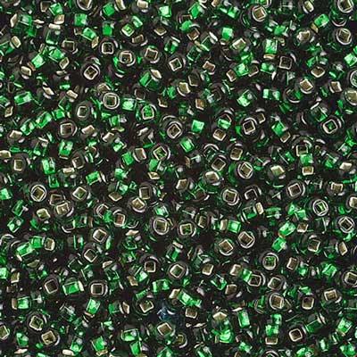 10-01286, Czech 22g Silver Lined Green