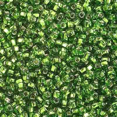 10-01288, Czech 22g Silver Lined Chartreuse