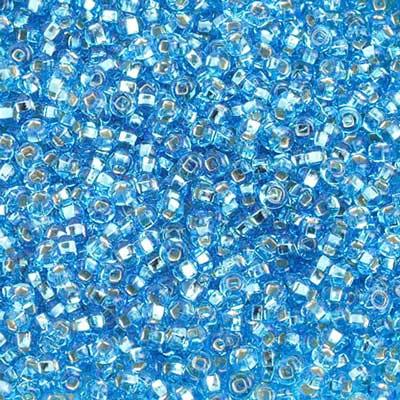 10-01296, Czech 22g Silver Lined Aqua