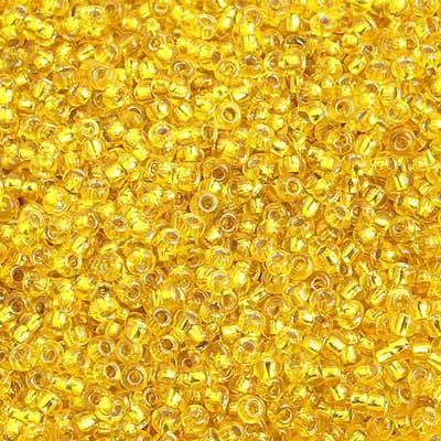 10-01310, Czech 22g Silver Lined Yellow