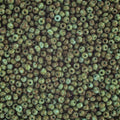 10-01523, Czech 22g Opaque Travertine on Turquoise