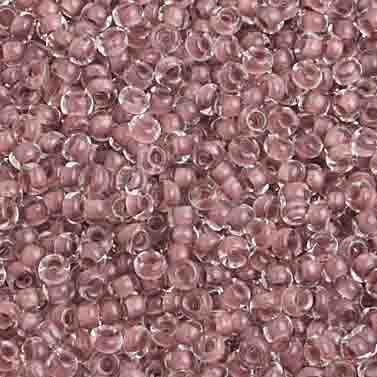 10-42023, Czech 22g Colour Lined Dark Brown Terra
