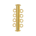 Tube Clasp - 1pc Gold 4 Strand