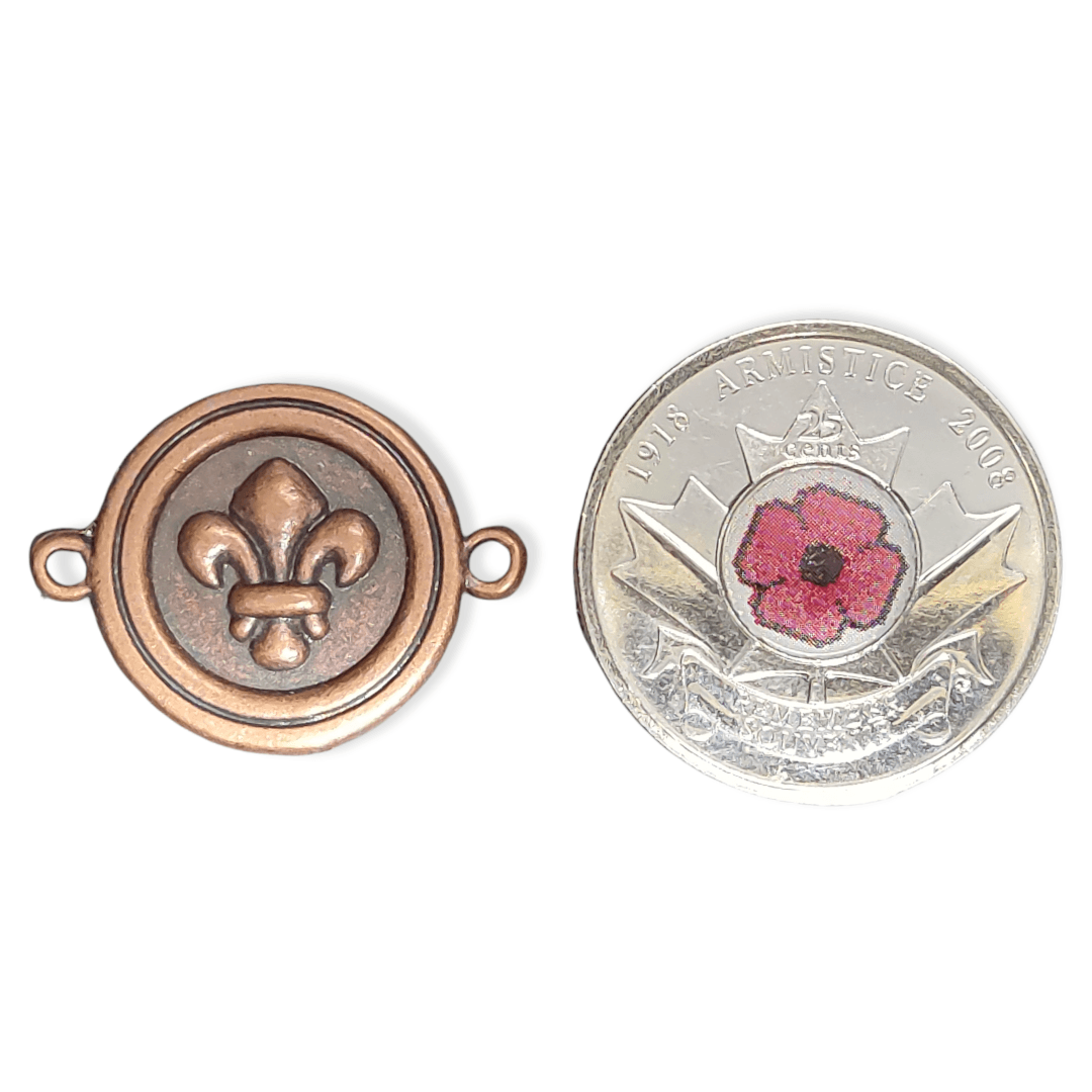 Connector, Fleur-de-lis 18mm