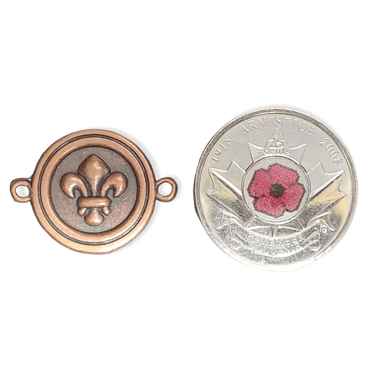 Connector, Fleur-de-lis 18mm